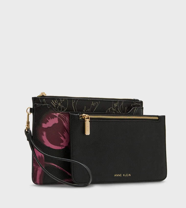 ANNE KLEIN  Anne Klein Floral Print Zippered Wallet for Women | Best Price UAE